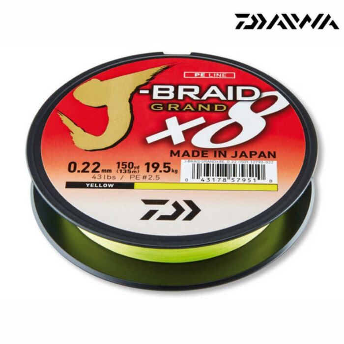 Daiwa J-BRAID GRAND X8 Chartreuse 270m 0,10mm 7kg