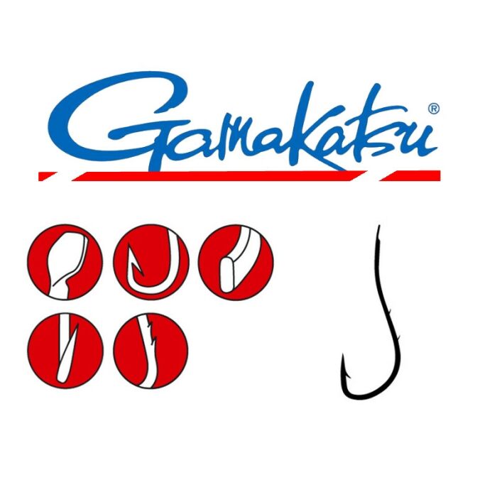 Gamakatsu lose Wurmhaken mit Plättchen Nickel Gr.6 25 Stück