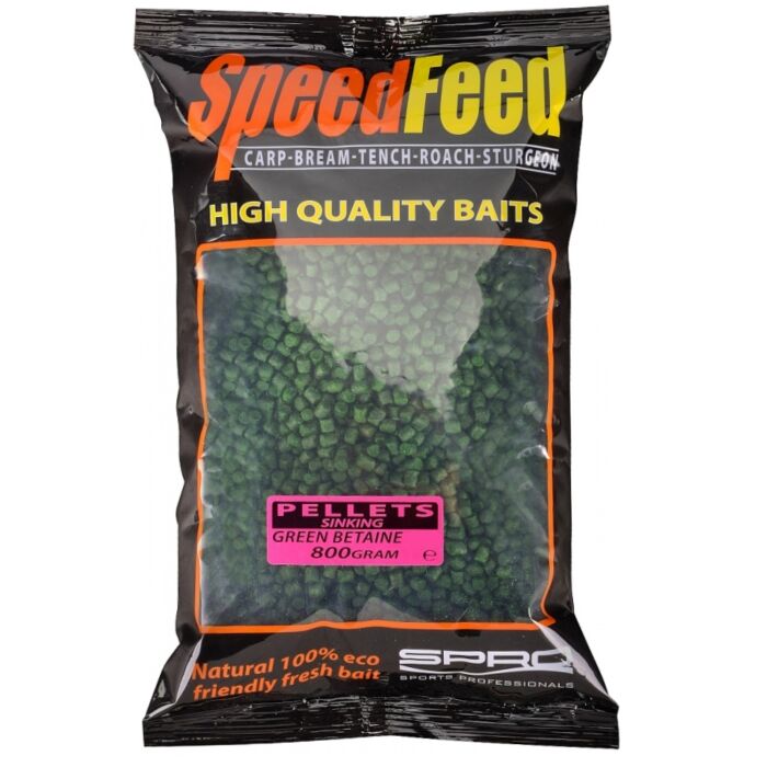Spro Speedfeed Pellets Green Betaine 800 g - 2 mm