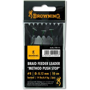 Browning Braid Feeder Leader Method Push Stop Bronze 10 cm