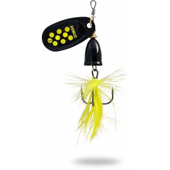 Zebco Trophy Z-Vibe & Fly No. 3 - 8 g black body/silver black-yellow dots/yellow fly