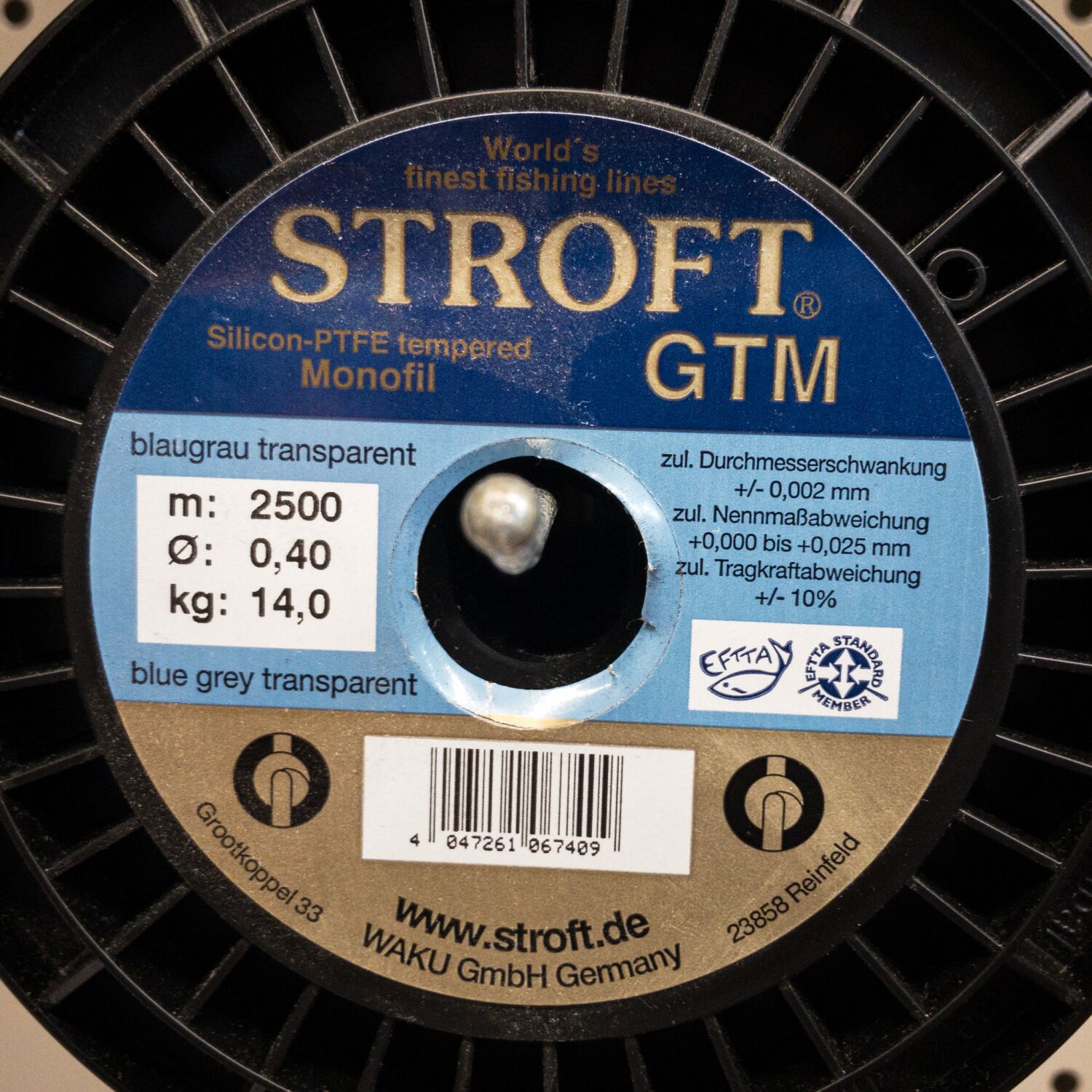 STROFT GTM 1000 m Monofile Angelschnur 0.03 mm bis 0.575 mm Blaugrau transparent 