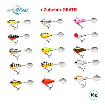 SpinMad Jigmaster 16 g Set3 All-In alle Farben + Gratis Zubehör