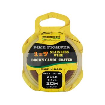 Spro Pike Fighter 1x7 Brown Coated Wire 20 m - 0,45 mm...