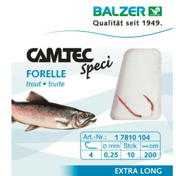 Balzer Camtec Speci Forelle / Sbiro Rot 2,00 m Gr. 4